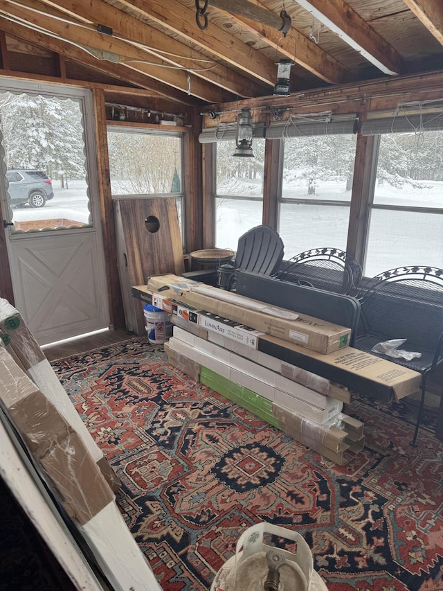 sunroom with plenty of natural light