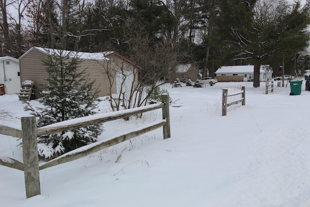 view of snowy yard