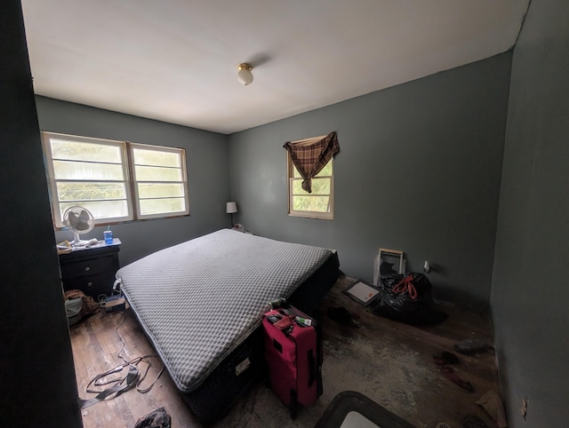 bedroom featuring hardwood / wood-style flooring