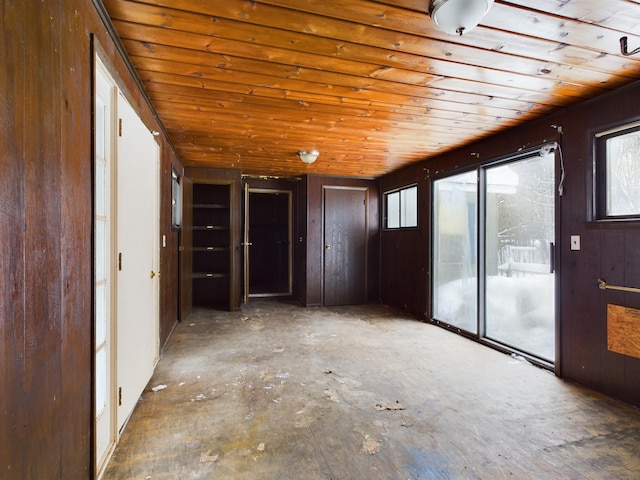 spare room featuring wooden ceiling