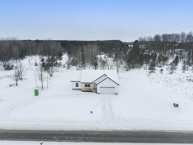 view of snowy aerial view