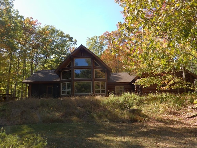 view of rear view of property