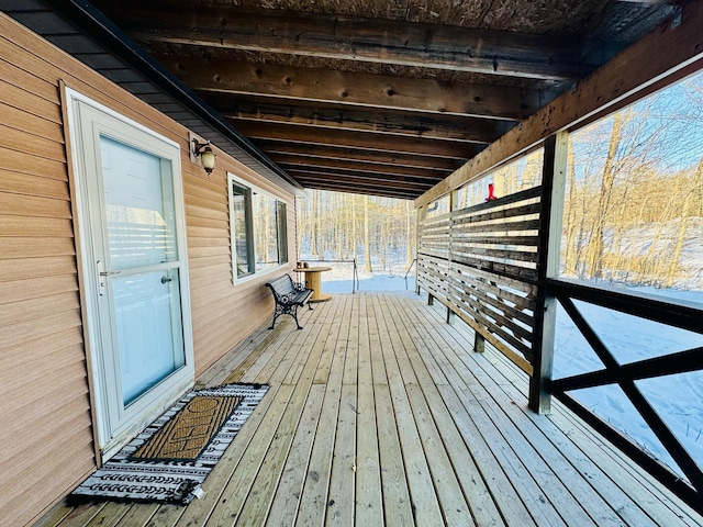 view of wooden terrace