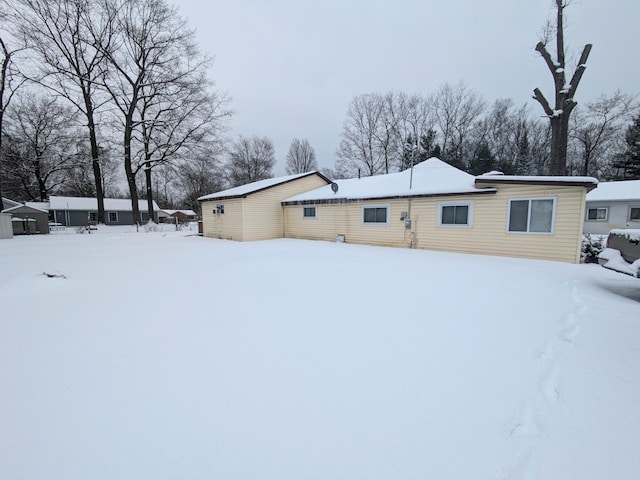 view of snowy exterior