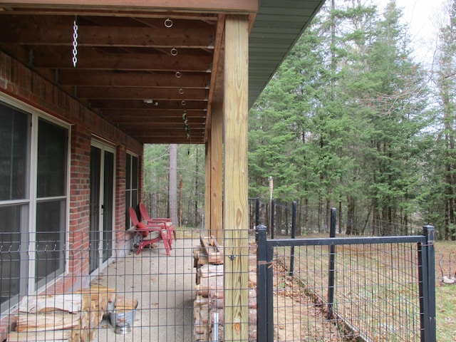 exterior space featuring fence