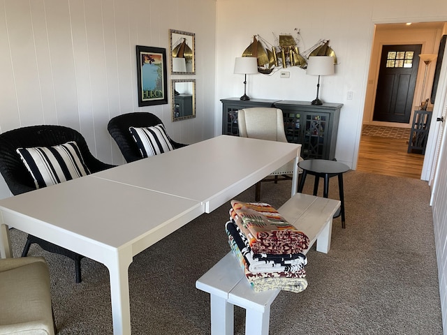 office area featuring wood finished floors