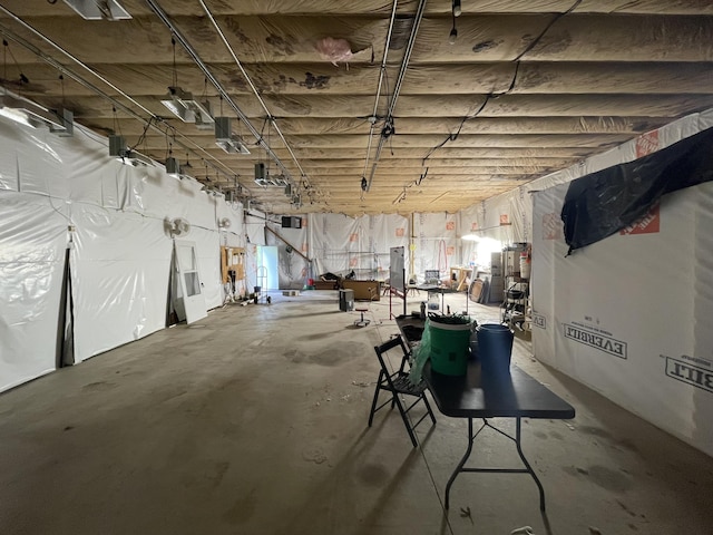 8598 N Sherman Rd, Frederic, MI 49733 - basement with a garage