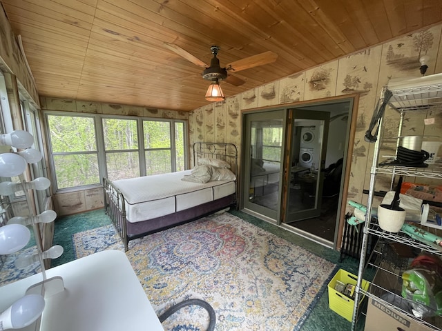 8598 N Sherman Rd, Frederic, MI 49733 - bedroom with wooden ceiling
