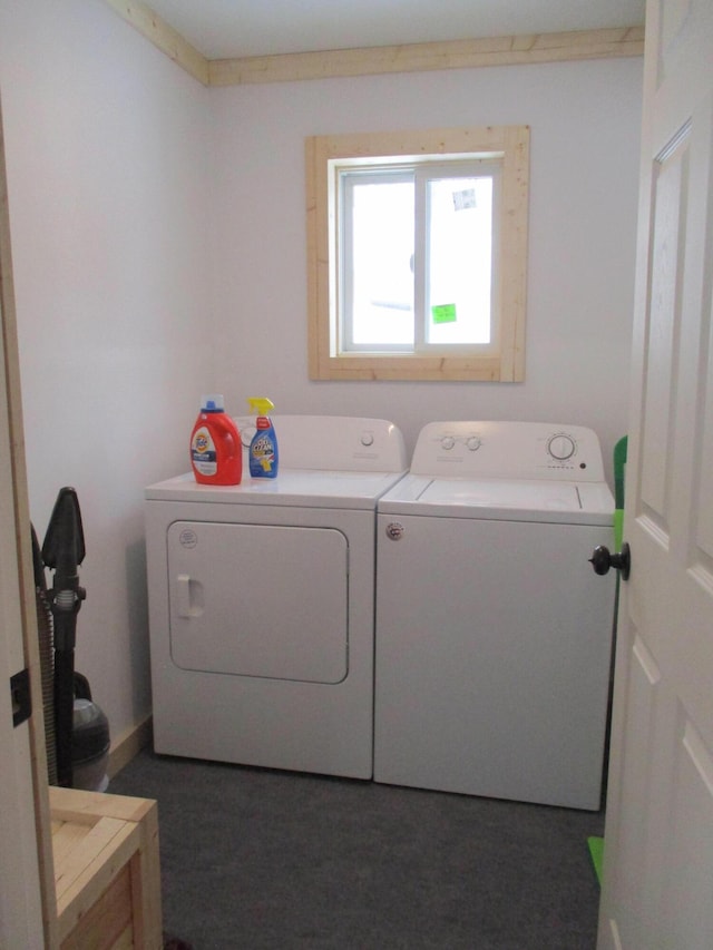 6876 Old Alba Rd, Gaylord, MI 49735 - laundry room with laundry area and washing machine and dryer