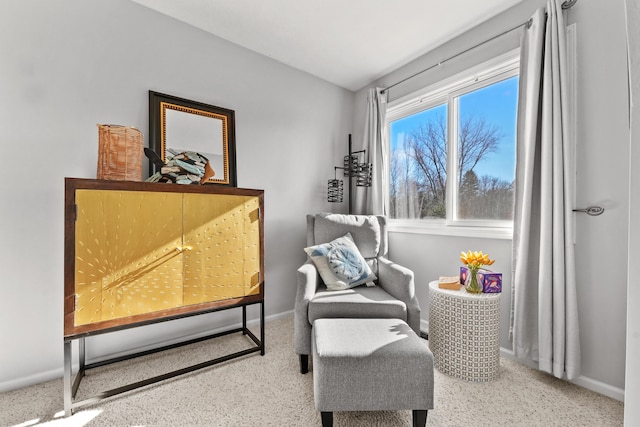 sitting room with baseboards