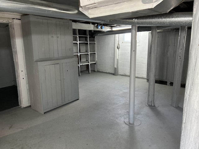 view of basement