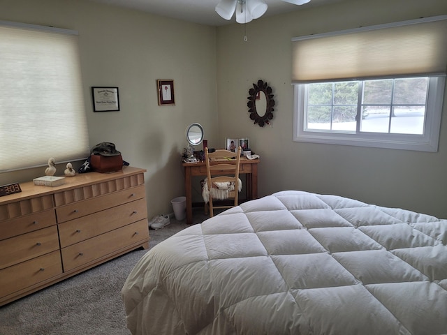 view of carpeted bedroom