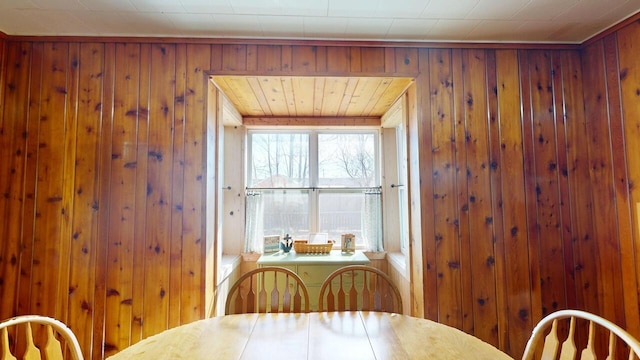 view of dining room