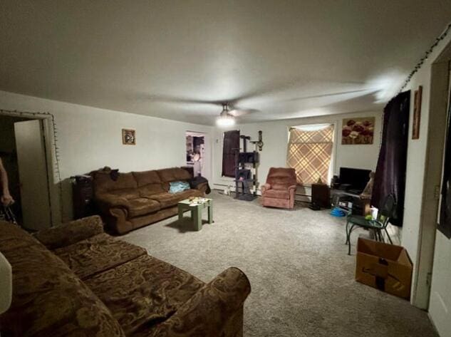 view of carpeted living area