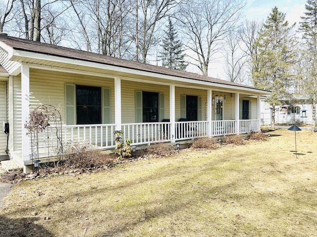 view of front of property with a porch