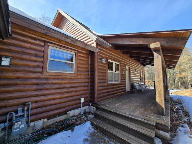 view of wooden deck