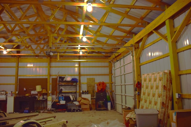 1467 N Black River Rd, Cheboygan, MI 49721 - garage with metal wall