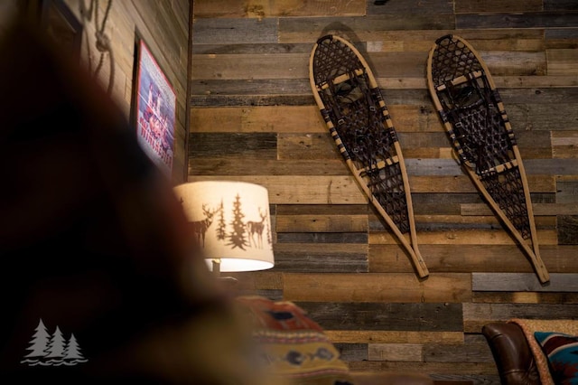 6122 Beach Rd, Johannesburg, MI 49751 - interior details featuring wooden walls