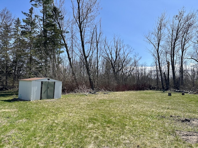 1117 Mackinaw Ave, Cheboygan, MI 49721 - view of yard featuring a shed and an outbuilding