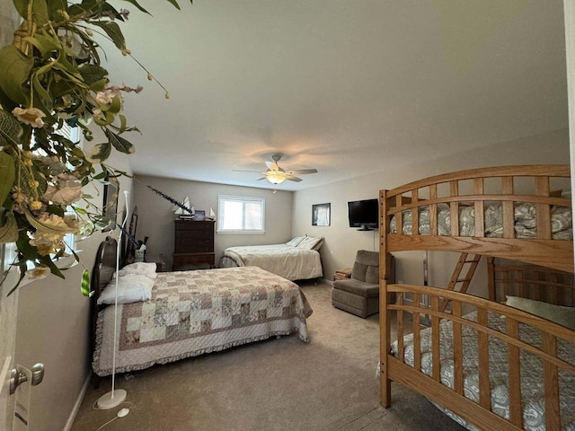 605 Sam-O-Set Blvd, Roscommon, MI 48653 - bedroom with carpet flooring and ceiling fan