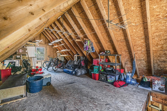 view of attic
