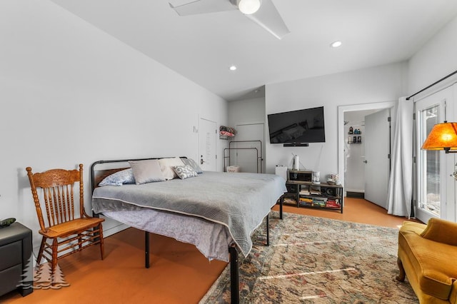 4565 Grant Dr, Lewiston, MI 49756 - bedroom featuring recessed lighting and ceiling fan