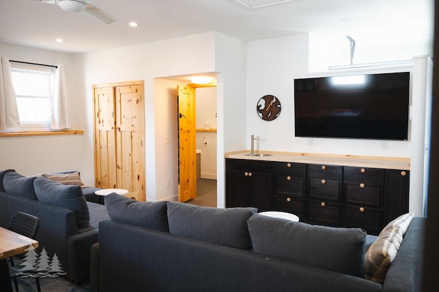 4565 Grant Dr, Lewiston, MI 49756 - living area featuring recessed lighting