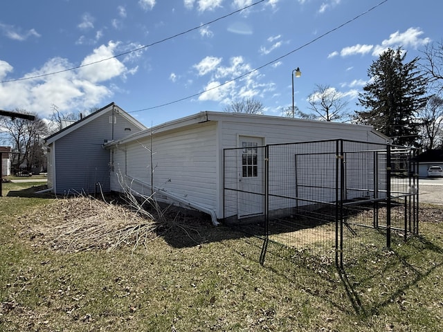exterior space featuring fence