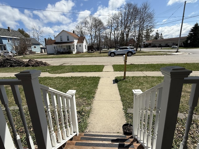 view of yard with a residential view