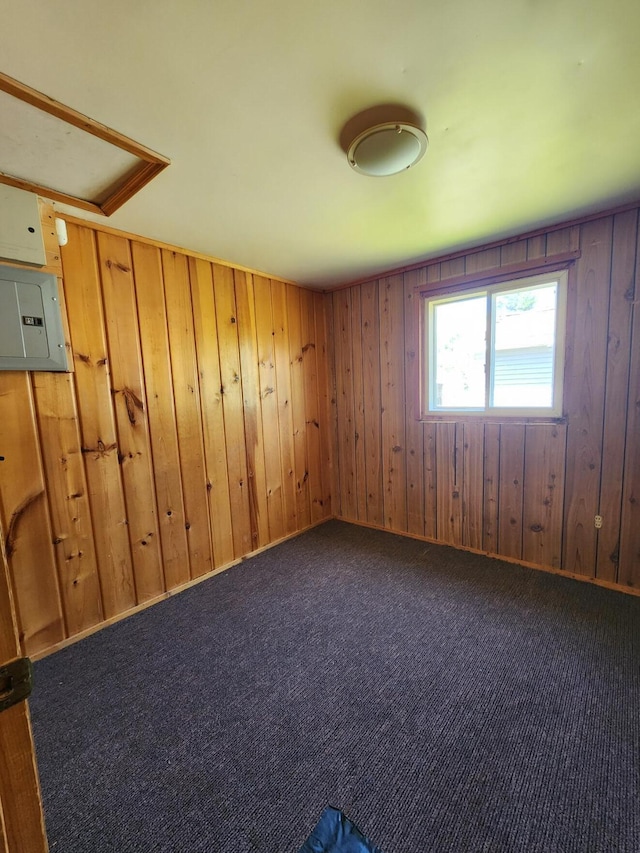 11359 Polaris St, Saint Helen, MI 48656 - spare room with wooden walls and carpet