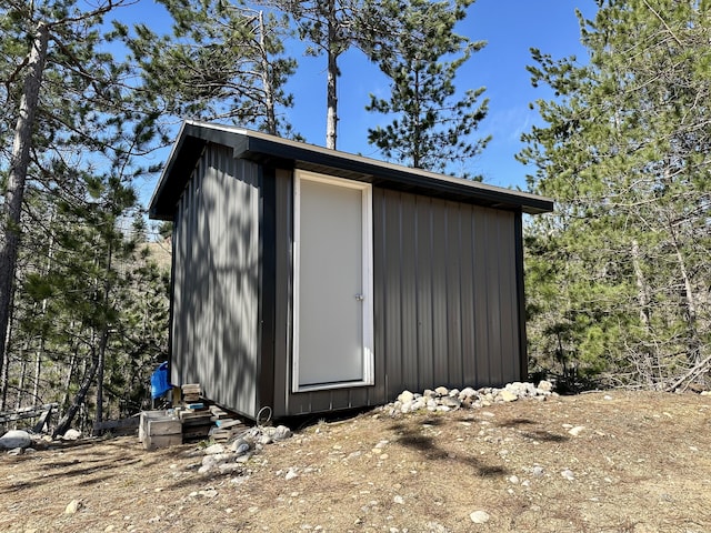 view of shed
