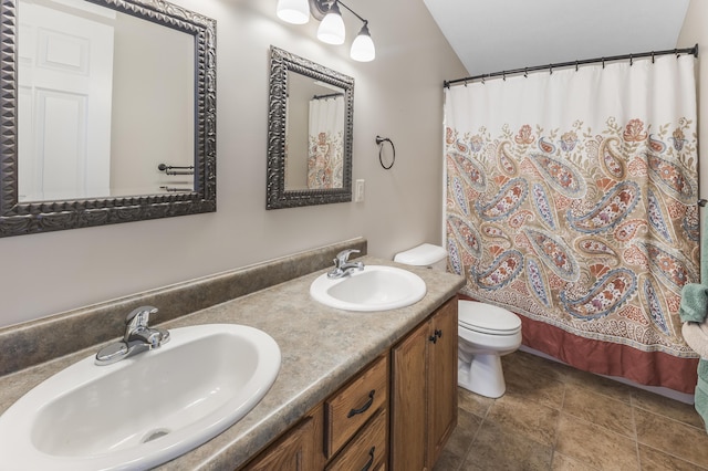 6150 Northpoint Dr, Saint Helen, MI 48656 - full bath with double vanity and a shower with shower curtain
