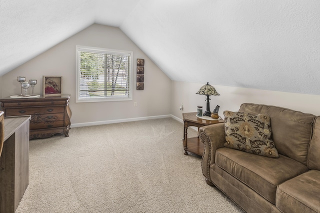 6150 Northpoint Dr, Saint Helen, MI 48656 - living area with vaulted ceiling and light carpet