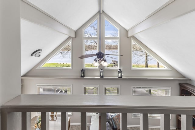 6150 Northpoint Dr, Saint Helen, MI 48656 - detailed view of ceiling fan and beam ceiling