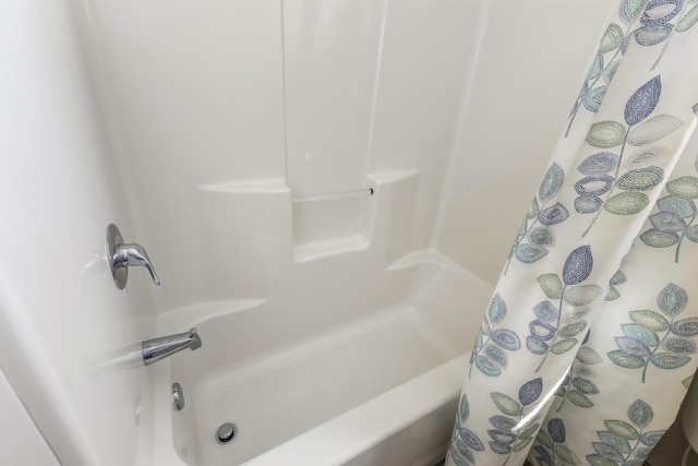6150 Northpoint Dr, Saint Helen, MI 48656 - bathroom with shower / bath combo with shower curtain
