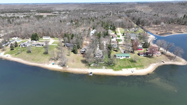 6150 Northpoint Dr, Saint Helen, MI 48656 - aerial overview of property's location featuring a nearby body of water and a heavily wooded area