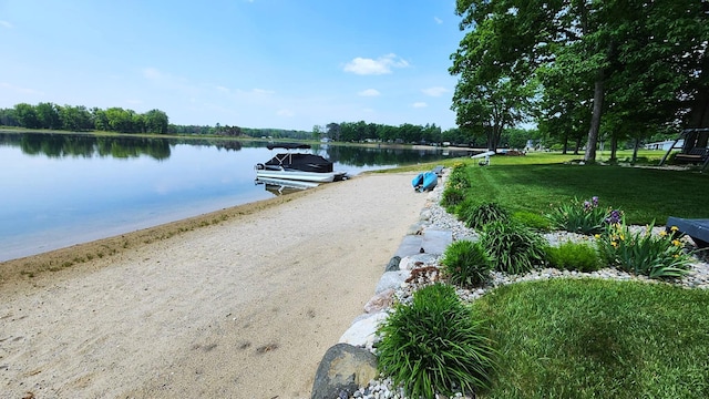6150 Northpoint Dr, Saint Helen, MI 48656 - water view featuring a dock