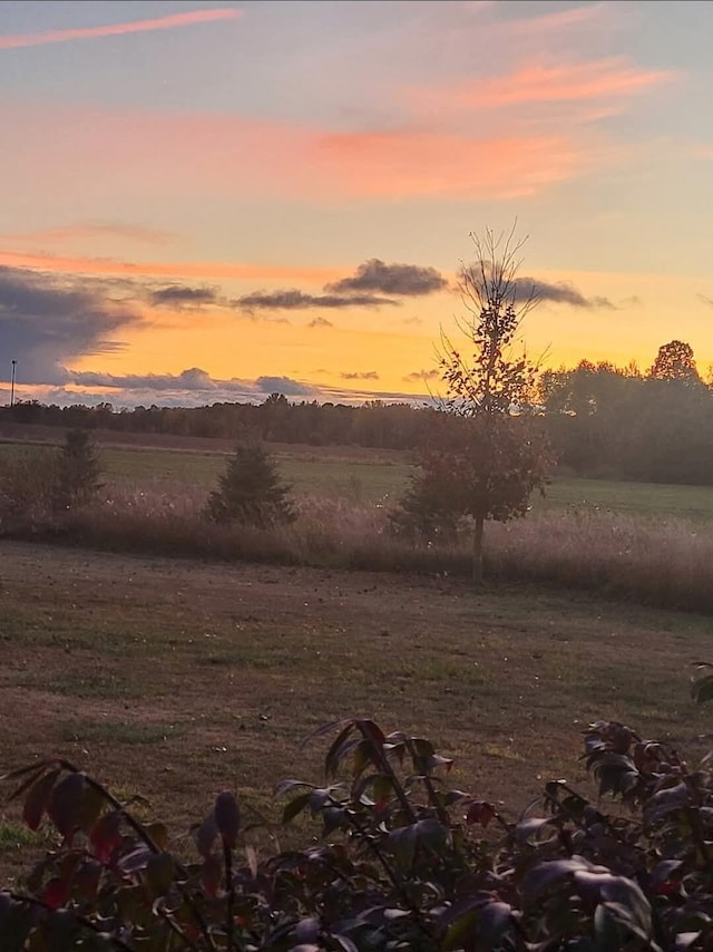 626 W Finerty Rd, West Branch, MI 48661 - yard at dusk featuring a view of countryside