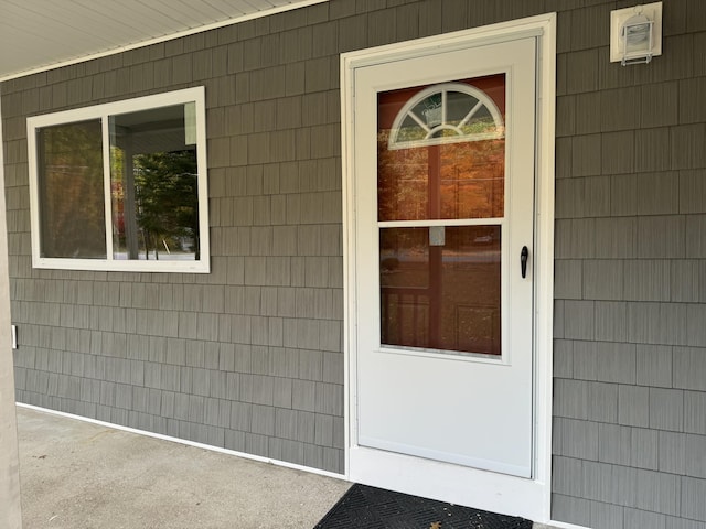 view of doorway to property