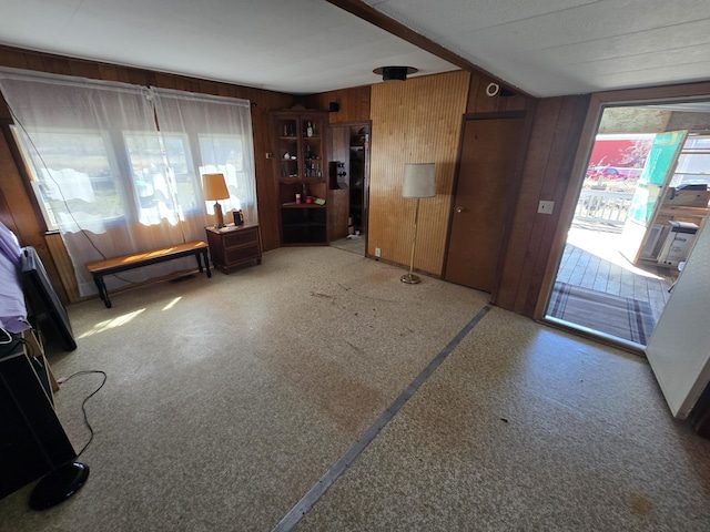 2051 Stutesman Dr, Fairview, MI 48621 - foyer featuring wood walls and plenty of natural light
