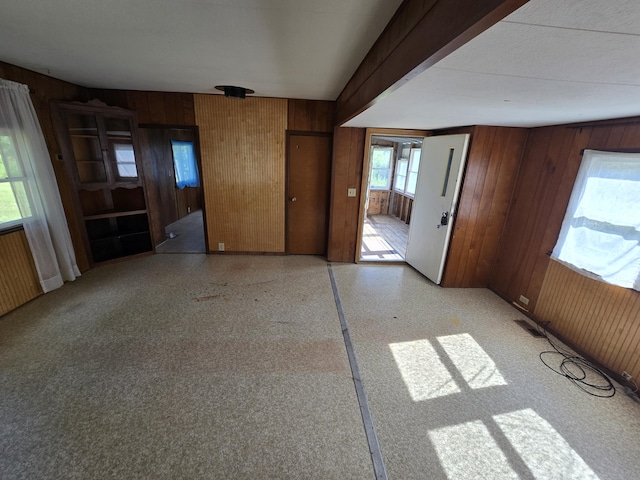 2051 Stutesman Dr, Fairview, MI 48621 - spare room featuring wood walls