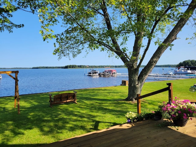 exterior space with a boat dock