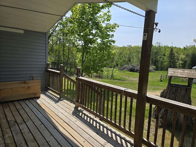1793 W Kittle Rd, Mio, MI 48647 - deck featuring a yard