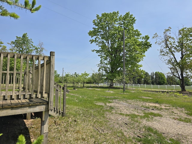 1793 W Kittle Rd, Mio, MI 48647 - view of yard featuring a view of countryside and a wooden deck