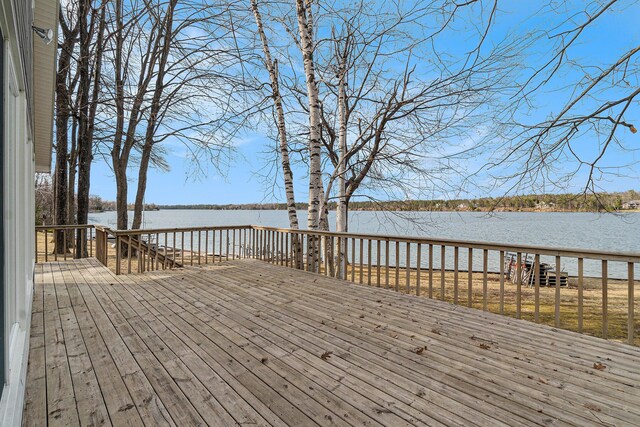 4640 Hiawatha Dr, Cheboygan, MI 49721 - deck with a water view