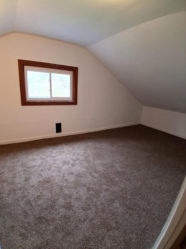 3468 W Nye Rd, Hessel, MI 49745 - bonus room with lofted ceiling, carpet floors, and baseboards