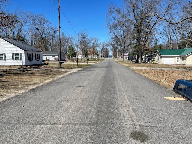 view of road featuring a residential view