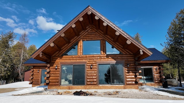 exterior space featuring log exterior