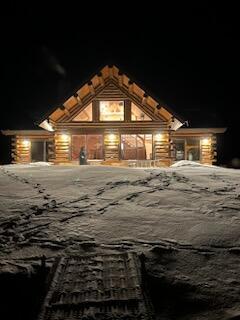 view of log-style house
