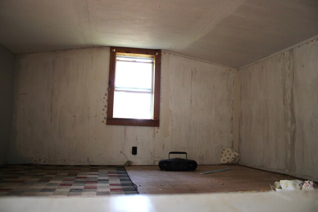 bonus room featuring vaulted ceiling